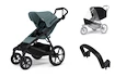 Městský kočárek Thule Urban Glide 4-wheel Mid blue + madlo + pláštěnka