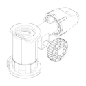 Náhradní díl Thule  1500054645 Caster Assembly UG2 - Ver 2