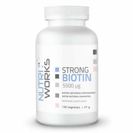 NutriWorks Strong Biotin 5500µg 120 kapslí