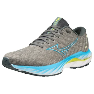 Pánská běžecká obuv Mizuno  Wave Inspire 19 Ghost Gray/Jet Blue/Bolt 2 (Neon)  UK 14