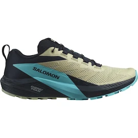 Pánská běžecká obuv Salomon Sense Ride 5 Alfalfa / Carbon / Peacock Blue