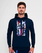 Pánská mikina BIDI BADU  New York 2024 Logo Chill Hoody Dark Blue/Red