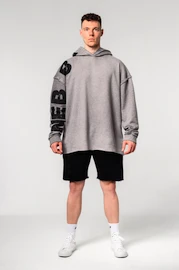 Pánská mikina Nebbia Washed-off Oversized Pullover Hoodie NO BS Light Grey