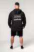 Pánská mikina Nebbia  Washed-off Zip Up Hoodie GYM BRO Black