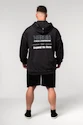 Pánská mikina Nebbia  Washed-off Zip Up Hoodie GYM BRO Black