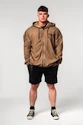 Pánská mikina Nebbia  Washed-off Zip Up Hoodie GYM BRO Light Brown