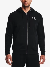 Pánská mikina Under Armour Essential Fleece FZ Hood-BLK