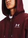 Pánská mikina Under Armour  Essential Fleece FZ Hood-RED