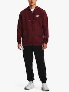 Pánská mikina Under Armour  Essential Fleece FZ Hood-RED