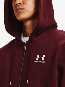 Pánská mikina Under Armour  Essential Fleece FZ Hood-RED