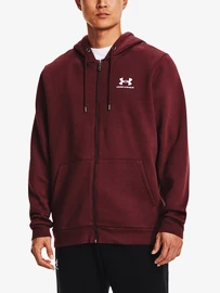 Pánská mikina Under Armour Essential Fleece FZ Hood-RED