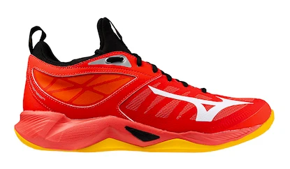 Pánská sálová obuv Mizuno  WAVE DIMENSION Radiant Red/White/Carrot Curl  EUR 39