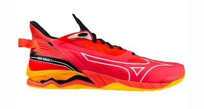 Pánská sálová obuv Mizuno  WAVE MIRAGE 5 Radiant Red/White/Carrot Curl