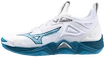 Pánská sálová obuv Mizuno  WAVE MOMENTUM 3 White/Sailor Blue/Silver