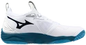 Pánská sálová obuv Mizuno  WAVE MOMENTUM 3 White/Sailor Blue/Silver