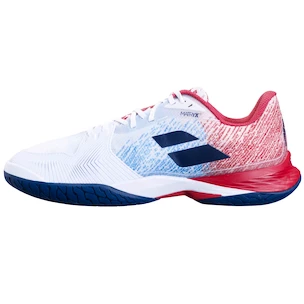 Pánská tenisová obuv Babolat Jet Mach 3 AC Men Wide White/Estate Blue