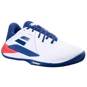 Pánská tenisová obuv Babolat Propulse Fury 3 Clay Men White/Estate Blue