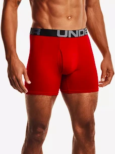 Pánské boxerky Under Armour  Charged Cotton 6in 3 Pack-RED