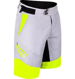 Pánské cyklistické kraťasy Force  Storm grey/yellow S