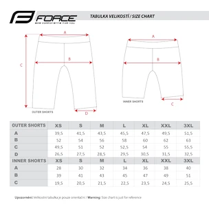 Pánské cyklistické kraťasy Force Storm s odnímatelnou vložkou černo-šedé