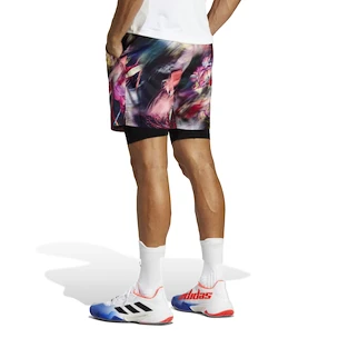 Pánské šortky adidas  Melbourne Ergo Tennis Graphic Shorts Multicolor/Black XXL