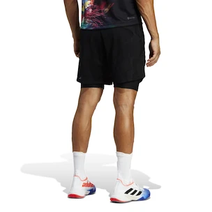 Pánské šortky adidas  Melbourne Tennis Two-in-One 7-inch Shorts Black XXL