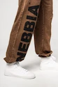 Pánské tepláky Nebbia  Washed-off Gym Sweatpants Baggy Style GYM BRO Ligth Brown