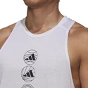 Pánské tílko adidas  Run Logo Tank White