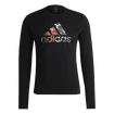 Pánské tričko adidas  Fast Graphic LS Tee Black