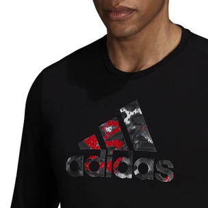 Pánské tričko adidas  Fast Graphic LS Tee Black S