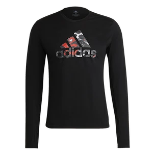 Pánské tričko adidas  Fast Graphic LS Tee Black S