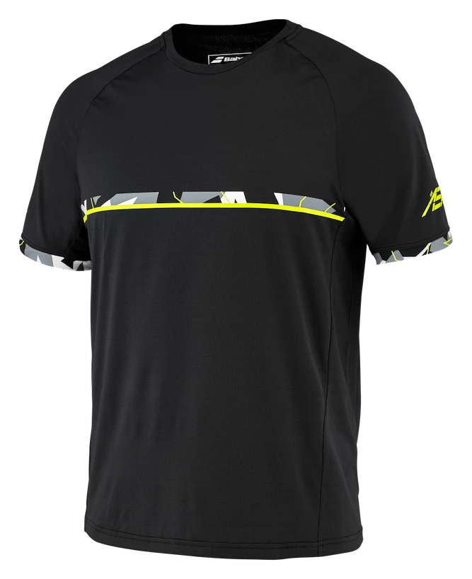 P nsk tri ko Babolat Aero Crew Neck Tee Men Black Sportega