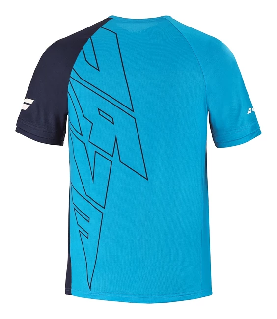 P nsk tri ko Babolat Drive Crew Neck Tee Blue