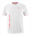 Pánské tričko Babolat  Strike Crew Neck Tee Men White/Strike Red