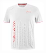 Pánské tričko Babolat  Strike Crew Neck Tee Men White/Strike Red XL