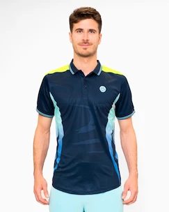 Pánské tričko BIDI BADU  Grafic Illumination Polo Dark Blue M