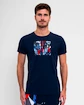 Pánské tričko BIDI BADU  New York 2024 Chill Tee Dark Blue/Red