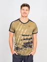 Pánské tričko BIDI BADU  Pure Wild V-Neck Tee Olive/Dark Grey