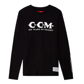 Pánské tričko CCM 125 Anniversary LS Tee Black