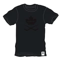 Pánské tričko CCM  Blackout Leaf SS Tee Black S