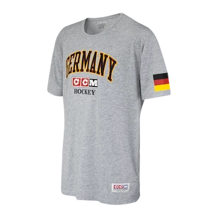 Pánské tričko CCM  FLAG TEE TEAM GERMANY Athletic Grey