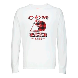 Pánské tričko CCM Holiday HOLIDAY MASCOTT LUMBER L/S TEE