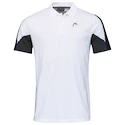 Pánské tričko Head  Club 22 Tech Polo Shirt Men White/Dark Blue S