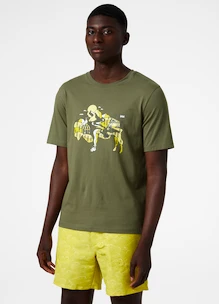 Pánské tričko Helly Hansen  F2F Organic Cotton T-Shirt Lav Green