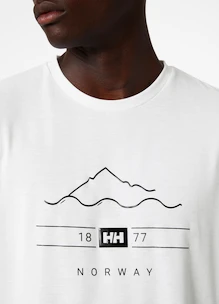 Pánské tričko Helly Hansen  Skog Recycled Graphic T-Shirt White