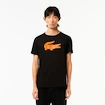 Pánské tričko Lacoste  Big Logo Core Performance T-Shirt Black/Sunrise