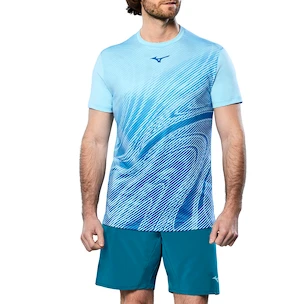 Pánské tričko Mizuno  Charge Shadow Graphic Tee Blue Glow