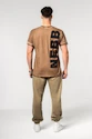 Pánské tričko Nebbia  Washed-off Cotton T-shirt MAX OUT Light Brown