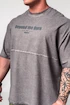 Pánské tričko Nebbia  Washed-off Oversized Heavyweight Cotton T-shirt NO SHORTCUTS Light Grey