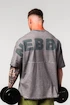 Pánské tričko Nebbia  Washed-off Oversized Heavyweight Cotton T-shirt NO SHORTCUTS Light Grey